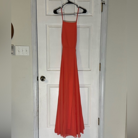 Low back coral maxi dress - Picture 1 of 2